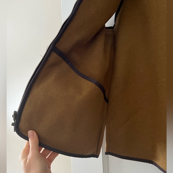 🆕 NWOT Barbour Warm Pile Waistcoat Zip-In Liner Brown - 34 - Picture 7 of 11